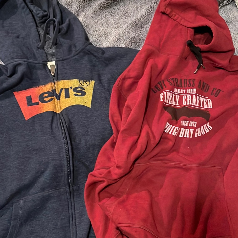 2 Levi’s hoodies, one zip up